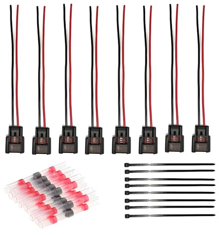 Set of 8 Ignition Coil Module Connector Replacement for 4.6L 5.4L 6.8L Ford F150 F250 Mustang Modular Ignition Coil Pigtail Harness Plug