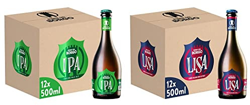 Birra Del Borgo IPA, Birra Bottiglia - Pacco da 12x50cl & Lisa, Birra Bottiglia - Pacco da 12x50cl