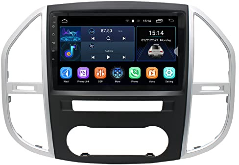 Carplay Car Stereo DAB+Radio for Mercedes Benz Vito W447 2014-2020 9Android 10 Auto Bluetooth Audio Video Player, Touch Screen GPS Sat Nav Multimedia Player, Mirror Link Autoradio GPS Navi