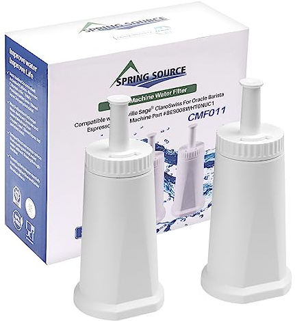 Tepimato Lot de 2 filtres à eau de rechange pour machine à café Sage Barista Express Pro Touch, compatibles avec SES810, SES875, SES880, SES920, SES980, SES990