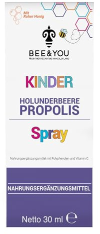 BEE&YOU Kinder Propolis Rachenspray mit Honig & Holunderbeere 30 ml