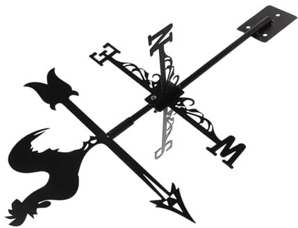 Toddmomy Indicateur De Toit en Forme De Coq Décoration De Campagne Girouette Girouette en Forme De Toit Grands Ornements D'Extérieur Décoration De Coq Signe De Poulet Jauge De