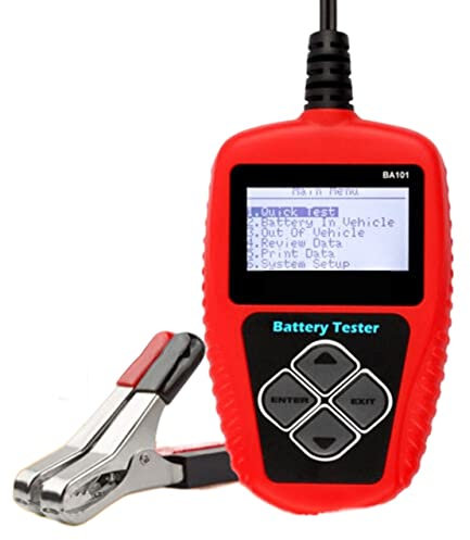 Autobatterietester, BA101 12V. Auto-Autobatterie-Tester-Ladegerät 100-200 0cca. Automobile Motorräder Werkzeug zum Laden von Startsystemen Leicht Zu Lesen, Einfach Zu Bedienen
