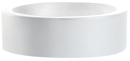 NICOLI Jarrón redondo Eco pequeño de resina para interior y exterior, diámetro de 25 x 12 cm, altura de 30 x 14 cm (Ø 25 x 12 cm, blanco)