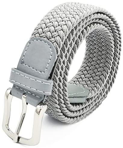 Glamexx24 Unisex Elastischer Stoffgürtel Geflochtener: 25mm Breite Elastik Flechtgürtel Stretchgürtel Dehnbarer Gürtel für Damen und Herren, Länge 65 cm bis 110 cm
