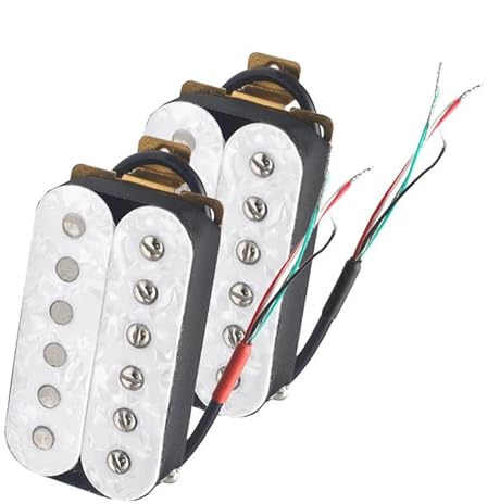 1 Set Weiß E-Gitarre Humbucker Einstellbare Schraube Pickup Coil Split Pickup Teile Ersatzteile Für E-Gitarren-Tonabnehmer