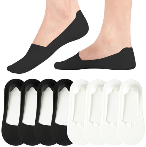 Caldodo Sneaker Socken Damen 39-42 35-38 Füsslinge, Rutschfest Füßlinge | No Show Ballerina Socken, Unsichtbare Sommer Sneakersocken Damen für Loafers, Ballerinas, Bootsschuhes, Espadrilles, 8 Paar