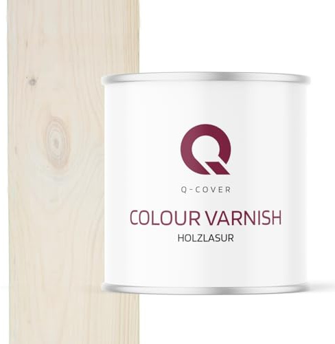 Q-COVER Holzlasur Weiß 9003 2,5 L Satin – Silikonharz, Holzlasur, Innen & Außen, Filmbildend, Alle Holzarten, Zaun, Terrasse