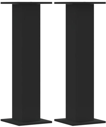 vidaXL Supporti Altoparlanti 2 pz Neri 30x30x95cm in Legno Multistrato, stand per altoparlanti, supporto per altoparlanti da tavolo, supporto per altoparlanti surround