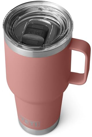 YETI Rambler Reisebecher Mit Stronghold Deckel, Sandstone Pink, 30 oz (887 ml)