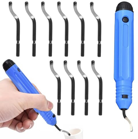 11Pcs Premium Deburring Tool Kit | Durable Hand Tool for Metal, Wood, Plastic | Ideal for DIY and Professional Use
