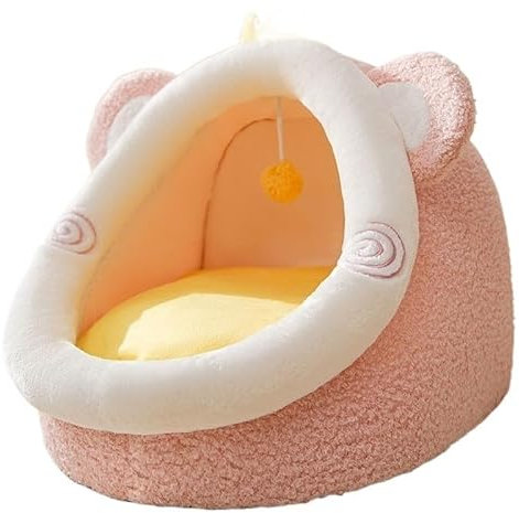 Hundebett mit Bezug, Höhle, Hundeversteck, Hundeschlafplatz, Hundehöhlenbett, Anti-Angst, rutschfest, waschbar, winddicht, warm, weich, ideal for Welpen und mittelgroße Hunde, Haustierbett, Hundebetth