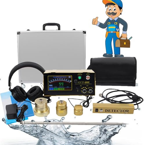 Underground Pipe Water Leak Detector, Ultrasonic Water Leak Geophone Sensor, Water Leak Geophone Sensor for Home and Outdoor Use, 3 Meter Detection Depth