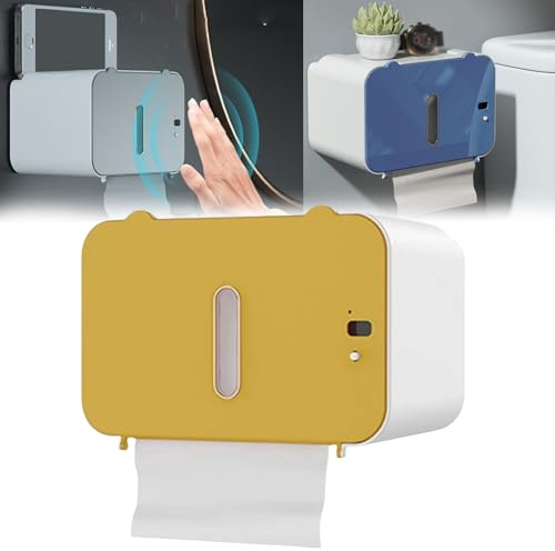 Dispensador automático de papel higiénico, dispensador inteligente de papel higiénico sin contacto, dispensador de toallas de papel con sensor electrónico mejorado 2024, soporte de papel higiénico