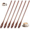 Tyqour Lot de 6 cuillères longues en bois de 20 cm - Cuillères à café longues - Cuillères à café - Cuillères à miel - Cuillères à soupe en bois - Cuillères à soupe - Cuillères à café - Cuillères à