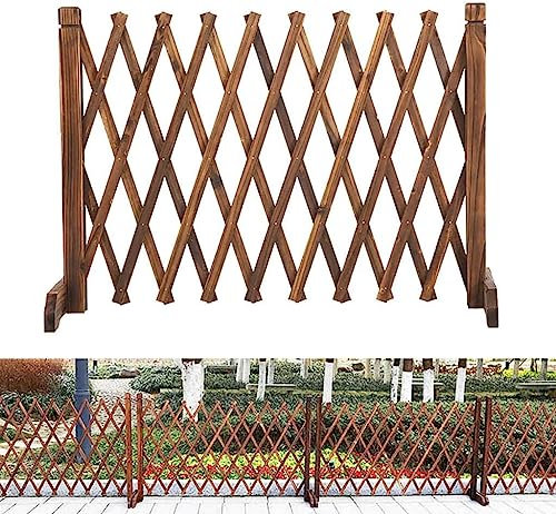 Recinzione Decorativa da Giardino, Recinzione in Legno, Griglia Decorativa, Ringhiera Telescopica, Recinzione da Giardino Esterna, Recinzione per Animali Domestici (Dimensioni: 70X200 Cm), Scalabile