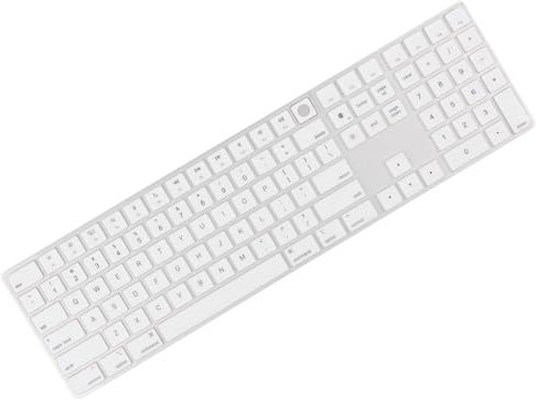 Allinside Copertura tastiera bianca per Mac Magic Keyboard con Touch ID e tastierino numerico A2520 layout USA