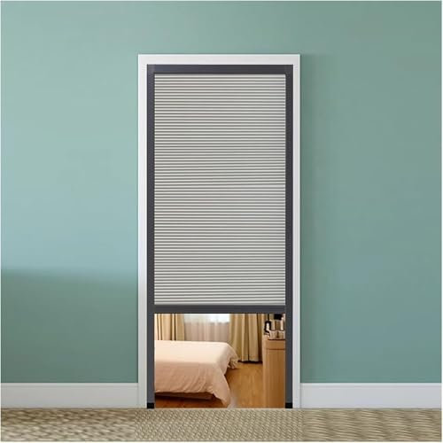 falttüren schiebetüren 203Cm och Unsichtbare Falttür Mit Wabenstruktur, Falttüren für Schranktüren Ohne Bohren, Temporäre Schiebetür Als Raumteiler,gray-20x80in(51x203cm)
