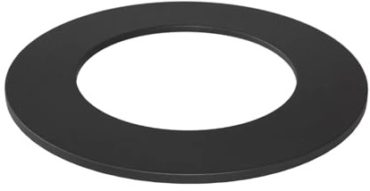 PARKANEX Rosetta decorativa per tubo di fumo 150 mm nero piastra decorativa per camino, forno e sistema di scarico dei gas Anello in metallo per il rivestimento del tubo di fumo