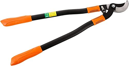 Rough Branch Pruning Shears with Wavy Blade and Steel Handles Manual Hedge Clippers for Trimming Borders Boxwood Tall Bushes