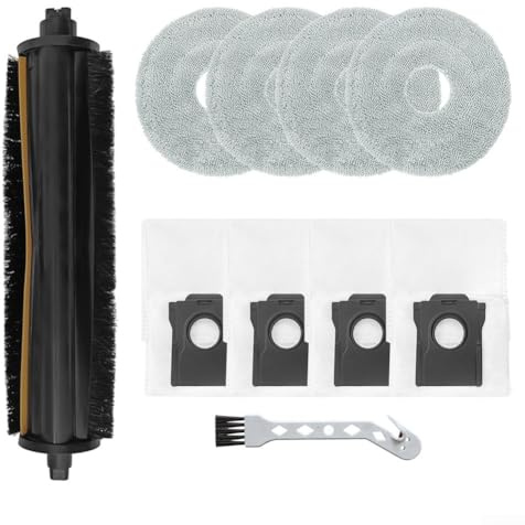 Tampons de rechange pour balai à franges - Brosse principale et sacs à poussière pour aspirateur robot MOVA - Outils de nettoyage essentiels