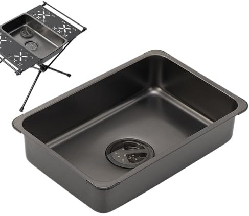 Portabel handfat - Camping diskbänk, rostfritt stål utomhus diskbän bärbar diskbänk för camping bärbar camping camping camping sjuk station bärbar diskbänk för camping utanför camping station camping