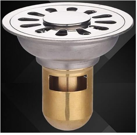 WEOKDFHA Sumidero Terraza Desodorante Redondo de Acero Inoxidable 304 de 9 cm, desagüe de Suelo, Cocina, baño, Lavadora, balcón, desagüe de Suelo de Doble Uso(B-Dual Use)