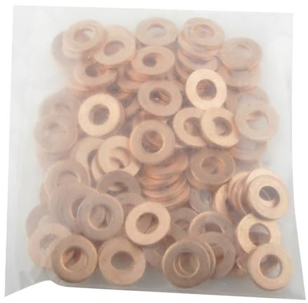 Kit de juntas F00VC15752 de 100 piezas de arandelas de cobre para inyección de combustible, inyector de riel común, 15 x 7,5 x 2 mm