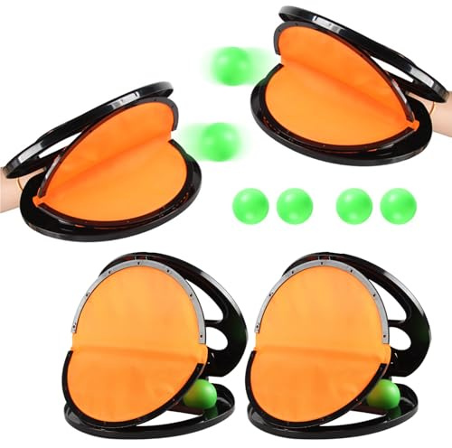 Nybhyjka Ensemble de balles à lancer et à attraper | Ensemble de balles | Équipement sportif pour tout-petits, interaction parent-enfant pour anniversaire, voyage, jardin, aire de jeux d'été, camping