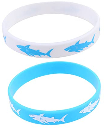 SOPOTUTU 25pezzi Cinturino Da Polso in Silicone Braccialetto a Forma Di Pesce Cartone Accessori Per Travestimenti Articoli Per Feste Motivi Di Pesci Stampati