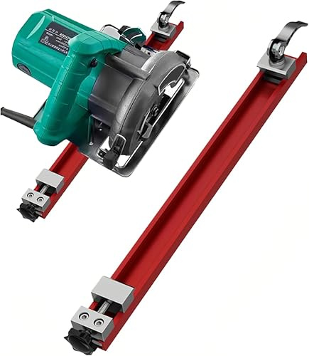 Livoravoli Circular Saw Guide Rail, Adjustable Cutting Machine Base Guide, Aluminum Saw Guide Rail with Precision Clamp, Electric Circular Saw Guide Rail for Precision Cutting Milling, Craft Cut Aid