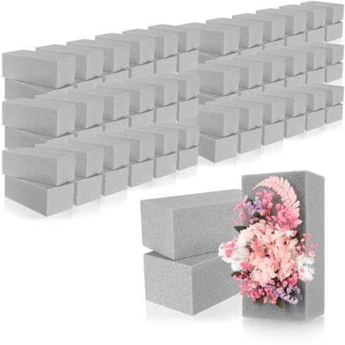 com-four® 72x Steckmasse für Blumengestecke, Steckschaum für Trockenblumen | Blumensteckschaum - Steckschwamm zum Basteln für Hochzeit und Geburtstag