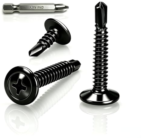 NETFLO 200pcs Self Tapping Screws Metal M4.2x16mm Tek Screws Self Drilling
