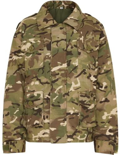 Kombat UK Enfants Safari Veste pour Homme, Enfant, Safari, British Terrain Pattern, 12-13 Ans