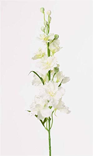 artplants.de Dauphinelle Artificielle RASMINE, crème, 60cm, Ø10cm - Fleur synthétique - Delphinium Artificiel