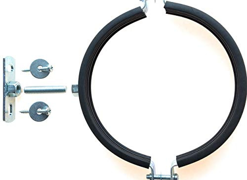 A 150mm (6 inch) Pipe or Boiler Flue Bracket Kit with Choice of Pre-Cut Threaded Rod (10cm Threaded Rod)