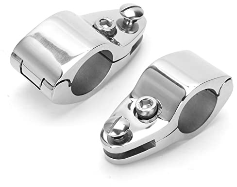 Qiilu 2 Stk. Marine Jaw Slides, Edelstahlboot Marine Hinged Upper Jaw Slide Hardware Fittings(20 mm)