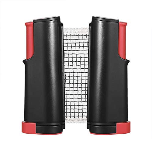 RUIXIA Tragbares Tischtennisnetze Tischtennis Netze, Justierbarer Versenkbare Ping Pong Ersatznetz Zubehör Net Reisehalter ideal für alle Tischtennisplatten Einstellbare Länge 170(Max) x 15cm