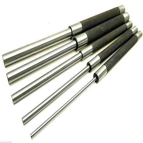 Long Steel 8 Parallel Pin Punch Set Flat Centre 3MM - 9MM Roll Nail Heavy Duty (5 Piece Set)