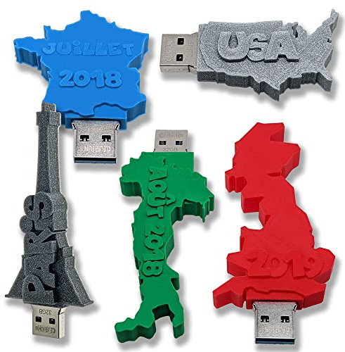 Anpassbarer USB-Stick in Länderform – 15 Farben, 10 Zeichen – Schnelle Dateiübertragung – 8, 16, 32 GB – Chipsatz 3.0 Klasse A (8 GB)