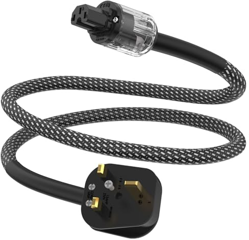 Tertullus Audiophile Power Cable Hifi Power Cable Ofc Power Cord Male To Female Home Audio Cable For Hifi Cd Tube Amplifier (1m, P122-transparent shell)