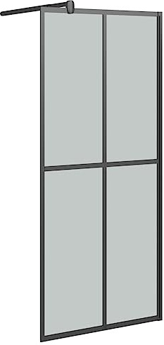 vidaXL Duschvägg 80x195 cm mörkt härdat glas