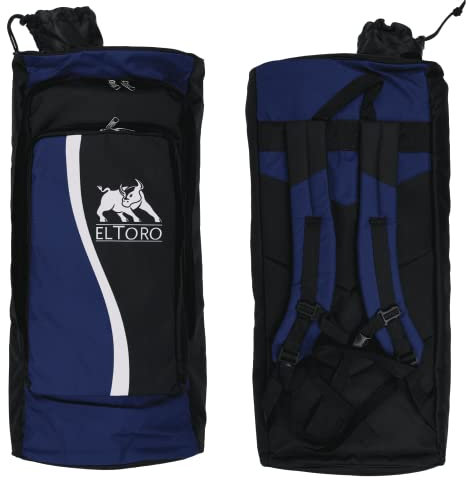elToro Wave - Rucksack für Bogenschützen, Pfeil und Bogen sicher verstauen mit Schutz, für Recurvebogen Mittelstück und Wurfarme (Marineblau)
