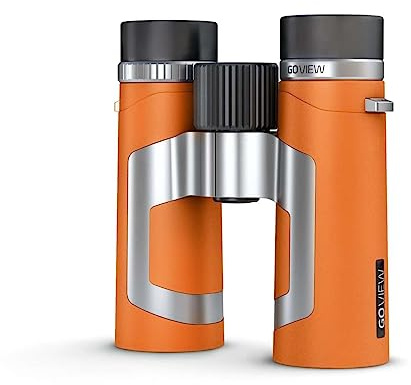 GoView ZOOMR 10x34 binocolo compatti e portatili (zoom 10x, corpo in magnesio, include adattatore per smartphone e accessori) Sunset Arancione