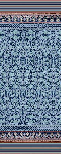 Bassetti MIRA Tischläufer aus 100% Baumwolle, Twill-Gewebe in der Farbe Blau B1, Maße: 50x150 cm - 9326071