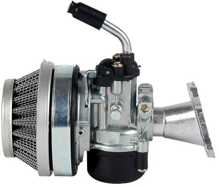 Motorrad-Vergaser Motorrad Vergaser 37 49 50 80 Cc 2 Takt Wasser Gekühlt Vergaser Mit Ansaugrohr Luftfilter Für Mini Moto Schmutz Pocket Bike ATV Carb Motorräder (Color : Silver)