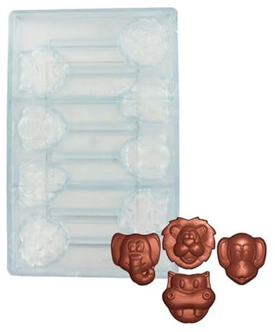Moule Chocolat Sucettes Animaux de la Jungle
