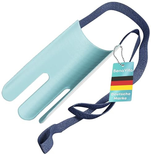 BenaVita Sockenanziehhilfe - Praktischer Strumpfanzieher erleichtert das Anziehen von Socken und Strümpfen, mit reißfesten Bändern I Für Schuhgrößen 35-44
