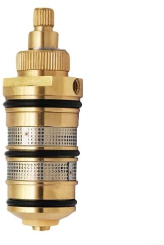 Thermostatkartusche, Messing, Ersatz-Thermostatventil, Kernmischer, Wasserhahn, Duschventil, Reparatur-Set für Duschsystem (F)