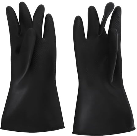 Sonew Guanti lunghi in lattice resistenti agli agenti chimici, riutilizzabili, protettivi e versatili, guanti lunghi in gomma resistente, antiscivolo, per industria mineraria e giardinaggio agricolo